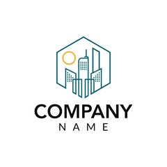 Fototapeta premium real estate vector logo icon illustration 