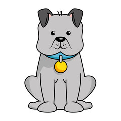 cute dog mascot character vector illustration design