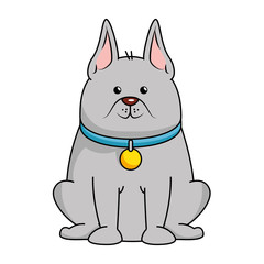 cute dog mascot character vector illustration design