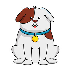 cute dog mascot character vector illustration design