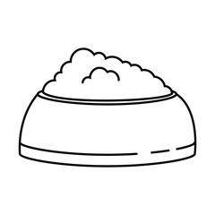 dish pet with food vector illustration design