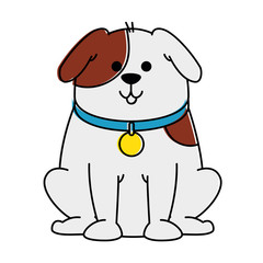 cute dog mascot character vector illustration design