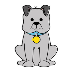 cute dog mascot character vector illustration design