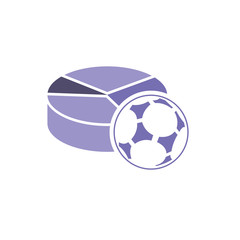 Soccer Chart Logo Icon Design