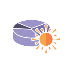 Sun Chart Logo Icon Design