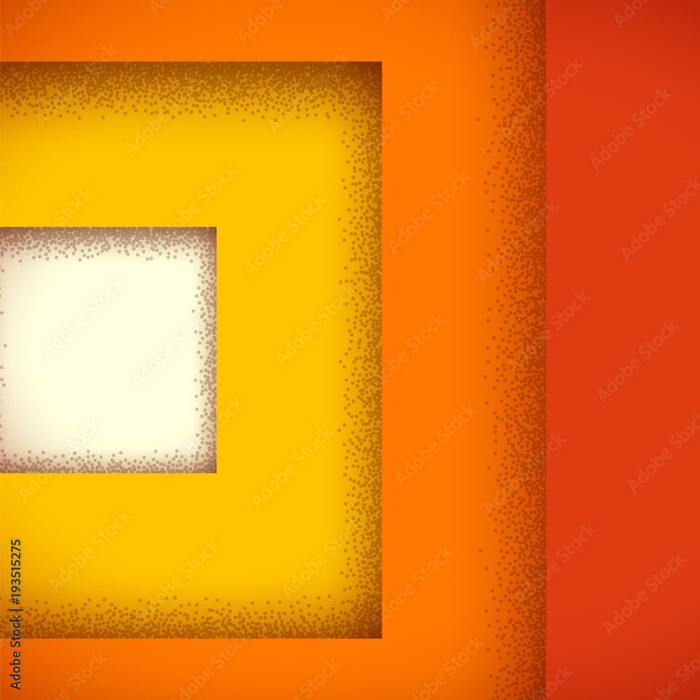 Poster abstract background with retro layers and dotted shadow