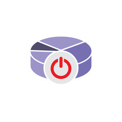 Power Chart Logo Icon Design