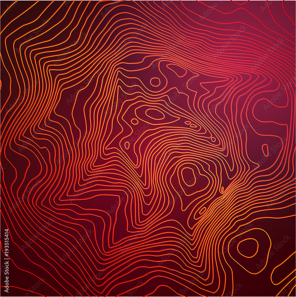 Aufkleber Topographic map colorful abstract background with contour lines