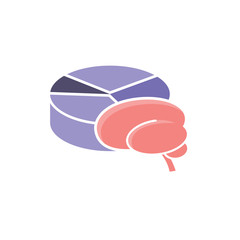 Brain Chart Logo Icon Design