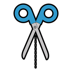 scissors tool isolated icon vector illustration design