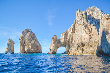 The arch of Cabo San Lucas at Baja California, Mexico