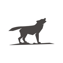 Wolf Silhouette Logo Template