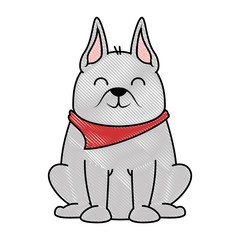 cute dog mascot character vector illustration design
