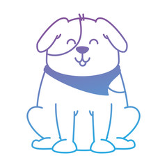 cute dog mascot character vector illustration design