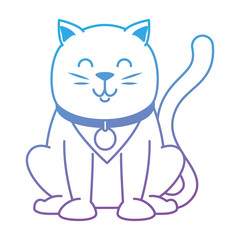 cute cat mascot character vector illustration design