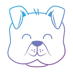 cute dog mascot head vector illustration design