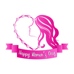 Abstract beauty girl avatar. Happy women day