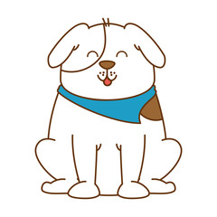 cute dog mascot character vector illustration design