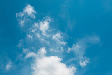 The beautiful blue sky and white clouds 