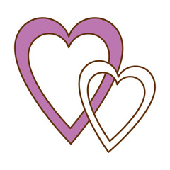hearts love romantic icon vector illustration design
