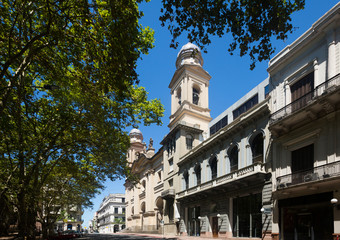 Fototapeta na wymiar Catholic cathedral in Montevideo