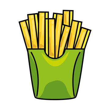 delicious french fries icon vector illustration design
