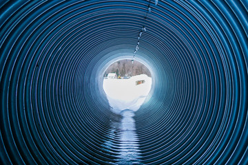Spiral frozen tunnel 