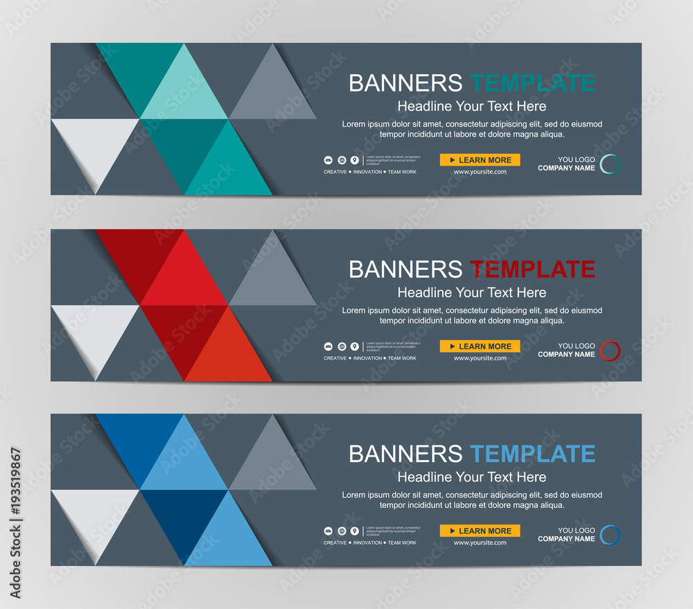 Wall mural abstract web banner design background or header templates