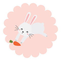 cute rabbit vector