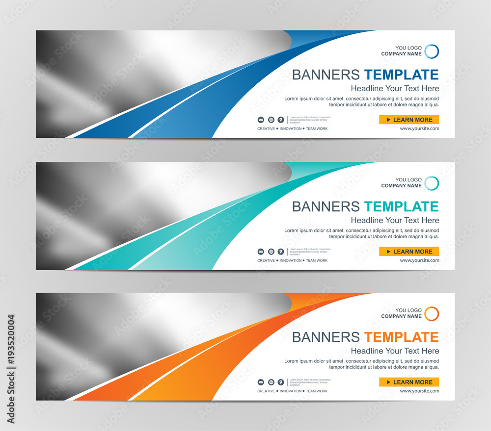 Wall mural abstract web banner design background or header templates