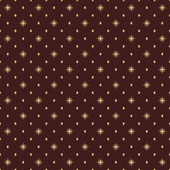 Seamless geometric golden pattern. Modern ornament with dotted elements. Geometric abstract pattern