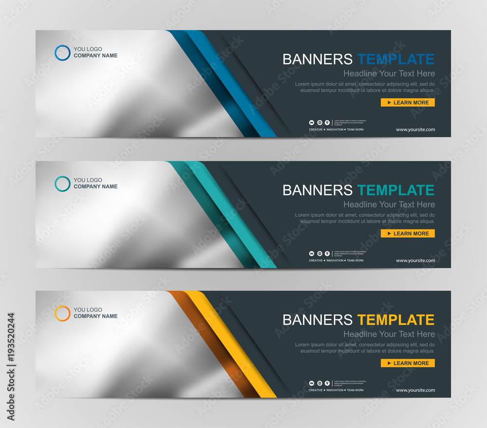 Wall mural abstract web banner design background or header templates