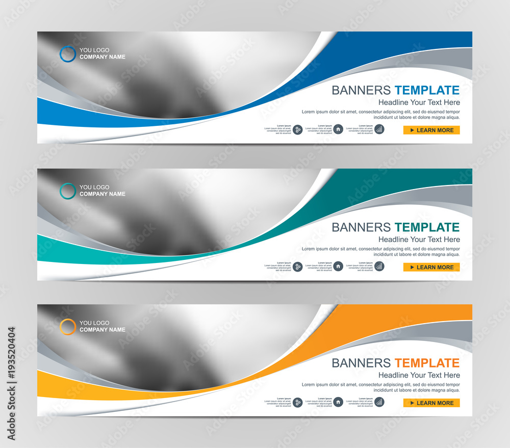 Wall mural abstract web banner design background or header templates