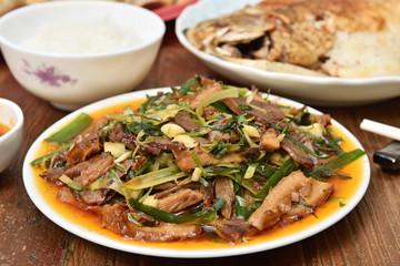Chinese food sichuan cuisine, Sliced beef and ox tongue in chilli sauce, Mr and Mrs Smith      