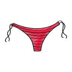 Bikini bottom or panties knickers underwear flat vector icon for fashion apps and websites.