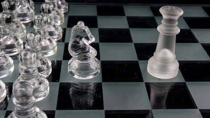 The black knight's army and the queen