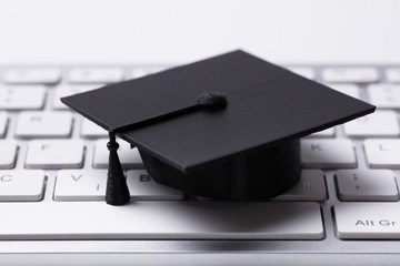 Close-up Of Black Graduation Cap