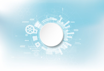 Futuristic technology background, Digital technology and engineering concept. Vector illustration.