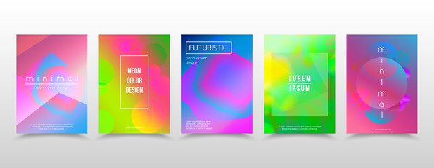 Abstract gradient shapes templates for creative banner poster. Colorful covers design. Vector illustration eps 10