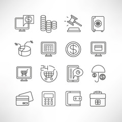 finance and e commerce icons