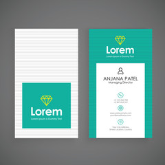 Business card design layout template