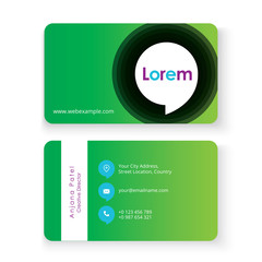 Business card design layout template