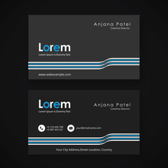 Fototapeta na wymiar Business card design layout template