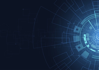 Abstract digital background with technology circuit board texture. Electronic motherboard illustration. Communication and engineering concept. Vector illustration