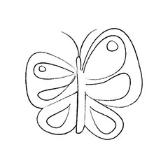 cute butterfly flying insect nature vector illustration sketch design