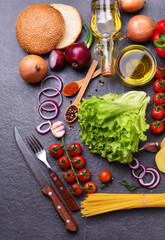 Fresh vegetables with spices