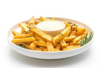 french fries with sauce