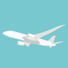 passenger plane vector illustration flat style   profile