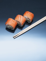 Sushi on black baclground

