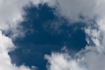 Fototapeta premium Cloudy sky frame text space background